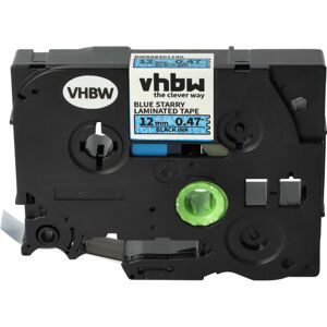 Vhbw - Label Tape compatible with Brother pt D400, D400VP, D200, D200VP Label Printer 8m x 12 mm, Black on Blue (Glitter), Laminated Vhbw - Label Tape compatible with Brother pt D400, D400VP, D200, D200VP Label Printer 8m x 12 mm, Black on Blue (Glitter), Laminated