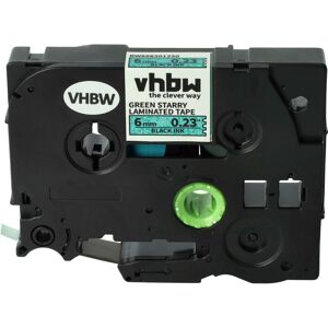 vhbw Label Tape Cassette - Compatible with Brother PT D600VP, H100LB, E100, E100VP - 8m x 6mm Green (Glitter) Laminated vhbw Label Tape Cassette - Compatible with Brother PT D600VP, H100LB, E100, E100VP - 8m x 6mm Green (Glitter) Laminated
