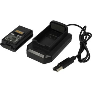 Vhbw - Replacement Battery compatible with Microsoft Xbox 360 Controller Games Console (4800mAh, 2.4 v, NiMH) incl. Charger Black Vhbw - Replacement Battery compatible with Microsoft Xbox 360 Controller Games Console (4800mAh, 2.4 v, NiMH) incl. Charger Black