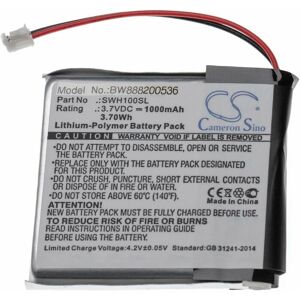 Vhbw - Replacement Battery compatible with Sony WH-1000MX4, WH-1000xM3 Wireless Headset Headphones (1000mAh, 3.7V, Li-Polymer) Vhbw - Replacement Battery compatible with Sony WH-1000MX4, WH-1000xM3 Wireless Headset Headphones (1000mAh, 3.7V, Li-Polymer)