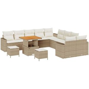 Garden Sofa Set 13 pcs Beige and cream 80 x 80 x 71 cm Vidaxl Garden Sofa Set 13 pcs Beige and cream 80 x 80 x 71 cm Vidaxl