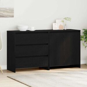 Sideboard 2 pcs Black 70 x 41 x 75 cm Engineered wood Vidaxl Sideboard 2 pcs Black 70 x 41 x 75 cm Engineered wood Vidaxl