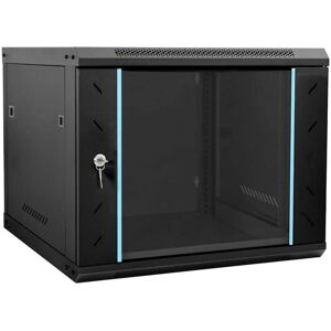 Network Cabinet with Storage Black 60 x 60 x 50 cm Steel Vidaxl Network Cabinet with Storage Black 60 x 60 x 50 cm Steel Vidaxl