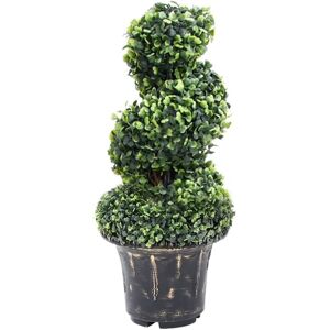 vidaXL Artificial Spiral Boxwood - Garden Decor vidaXL Artificial Spiral Boxwood - Garden Decor