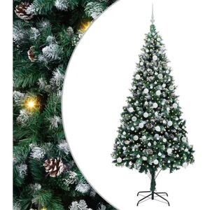 Artificial Christmas Tree with 300 LEDs with Stand Green 210 cm vidaXL Artificial Christmas Tree with 300 LEDs with Stand Green 210 cm vidaXL