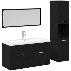 Bathroom Furniture Set 2 pcs Black Oak 90 x 38.5 x 46 cm vidaXL Bathroom Furniture Set 2 pcs Black Oak 90 x 38.5 x 46 cm vidaXL
