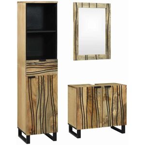 Vidaxl - Bathroom Furniture Set with Drawer 3 pcs Brown 38 x 33 x 160 cm Vidaxl - Bathroom Furniture Set with Drawer 3 pcs Brown 38 x 33 x 160 cm