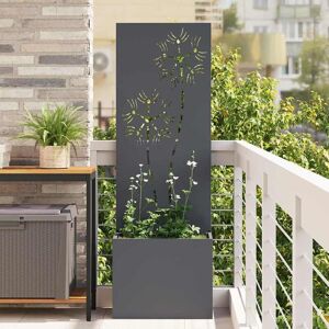 Garden Privacy Screen Anthracite 50 x 140 cm Cold-rolled steel vidaXL Garden Privacy Screen Anthracite 50 x 140 cm Cold-rolled steel vidaXL