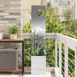 Garden Privacy Screen Sliver 32 x 140 cm Stainless steel vidaXL Garden Privacy Screen Sliver 32 x 140 cm Stainless steel vidaXL