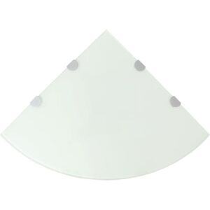 Vidaxl - Corner Shelves 2 pcs with Chrome Supports Glass White 45x45 cm Vidaxl - Corner Shelves 2 pcs with Chrome Supports Glass White 45x45 cm