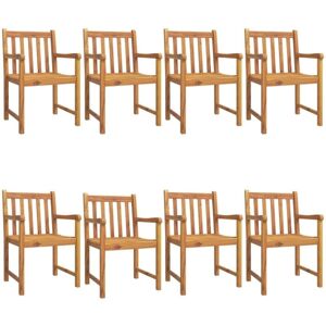 Vidaxl - Garden Chairs 8 pcs 56x55.5x90 cm Solid Wood Acacia Vidaxl - Garden Chairs 8 pcs 56x55.5x90 cm Solid Wood Acacia