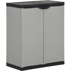 vidaXL Garden Waste Cabinet - Grey and Black - 68x40x85 cm - Garden Waste Cabinet vidaXL Garden Waste Cabinet - Grey and Black - 68x40x85 cm - Garden Waste Cabinet