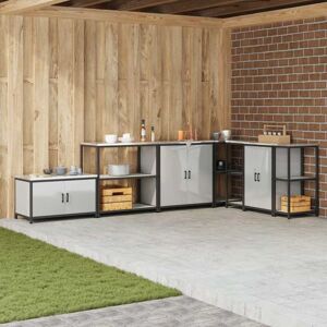 Kitchen Storage Shelf with Shelf Silver Galvanised steel Vidaxl Kitchen Storage Shelf with Shelf Silver Galvanised steel Vidaxl