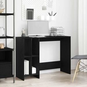 Desk with Shelf Black Oak 102.5 x 35 x 75 cm Engineered wood Vidaxl Desk with Shelf Black Oak 102.5 x 35 x 75 cm Engineered wood Vidaxl