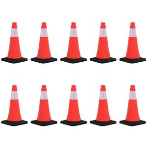Reflective Traffic Cones with Heavy Bases 10 pcs 50 cm vidaXL Reflective Traffic Cones with Heavy Bases 10 pcs 50 cm vidaXL
