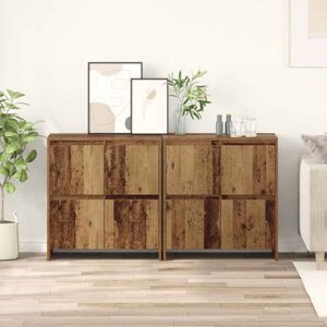 Sideboards 2 pcs Old wood 70 x 41 x 75 cm Engineered wood Vidaxl Sideboards 2 pcs Old wood 70 x 41 x 75 cm Engineered wood Vidaxl