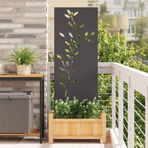 Garden Decorative Panel Black 50 x 140 cm Cold-rolled steel Vidaxl Garden Decorative Panel Black 50 x 140 cm Cold-rolled steel Vidaxl