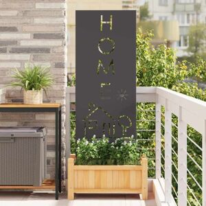 Garden Decorative Panel Black 50 x 140 cm Cold-rolled steel Vidaxl Garden Decorative Panel Black 50 x 140 cm Cold-rolled steel Vidaxl