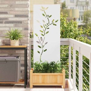 Vidaxl - Garden Decorative Panel White 50 x 140 cm Cold-rolled steel Vidaxl - Garden Decorative Panel White 50 x 140 cm Cold-rolled steel