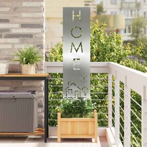 Garden Privacy Screen Silver 32 x 140 cm Galvanised steel vidaXL Garden Privacy Screen Silver 32 x 140 cm Galvanised steel vidaXL