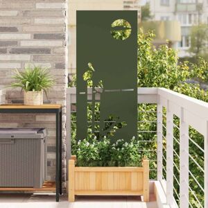Garden Privacy Screen Olive green 50 x 140 cm Cold-rolled steel vidaXL Garden Privacy Screen Olive green 50 x 140 cm Cold-rolled steel vidaXL