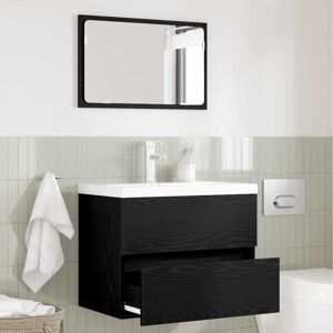 Bathroom Furniture Set 2 pcs Black Oak 57 x 37 x 45 cm Vidaxl Bathroom Furniture Set 2 pcs Black Oak 57 x 37 x 45 cm Vidaxl