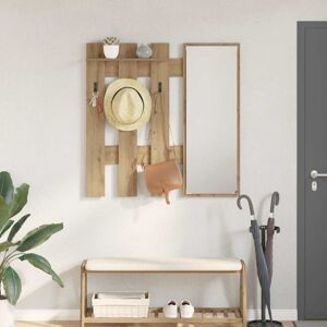 Wall-Mounted Coat Rack Artisan oak 100 x 10 x 100 cm Vidaxl Wall-Mounted Coat Rack Artisan oak 100 x 10 x 100 cm Vidaxl