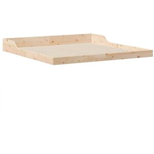 Bed Frame Brown 200 x 210 cm Solid pine wood Vidaxl Bed Frame Brown 200 x 210 cm Solid pine wood Vidaxl