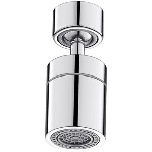 DEWDAT Vientiane Double Ball Solid Brass Faucet Aerator 24mm Inner Teeth, 360 Degree Rotatable Dual Function Wide Angle Aerator (Silver) DEWDAT Vientiane Double Ball Solid Brass Faucet Aerator 24mm Inner Teeth, 360 Degree Rotatable Dual Function Wide Angle Aerator (Silver)
