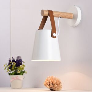 WOTTES Industrial Wall Light White Indoor Wall Lamp Leather Wall Sconce for Living Room Kitchen Bedroom WOTTES Industrial Wall Light White Indoor Wall Lamp Leather Wall Sconce for Living Room Kitchen Bedroom