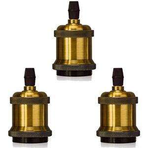 AXHUP Vintage Light Socket, 3 Stock Retro Edison Lamp Holder for diy Pendant Light E27 Bulb Socket Adaptor (Bronze) AXHUP Vintage Light Socket, 3 Stock Retro Edison Lamp Holder for diy Pendant Light E27 Bulb Socket Adaptor (Bronze)