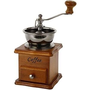 Tinor - Vintage Manual Coffee Grinder Ceramic Conical Burr Hand Portable Maker Crank Coffee Tinor - Vintage Manual Coffee Grinder Ceramic Conical Burr Hand Portable Maker Crank Coffee