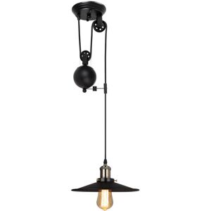 NORCKS Vintage Nostalgia Pendant Light Retro Antique Pulley Chandelier Metal 1 Light Ceiling Light Black E27 Industrial Pendant Lights NORCKS Vintage Nostalgia Pendant Light Retro Antique Pulley Chandelier Metal 1 Light Ceiling Light Black E27 Industrial Pendant Lights