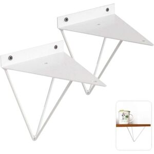 MEMKEY Vintage Triangle Bracket 2 Pack Gold/White/Black Shelf Bracket Metal Wall Mounted Decorative Wrought Iron Shelf Bracket for Bathroom Kitchen Hotel MEMKEY Vintage Triangle Bracket 2 Pack Gold/White/Black Shelf Bracket Metal Wall Mounted Decorative Wrought Iron Shelf Bracket for Bathroom Kitchen Hotel
