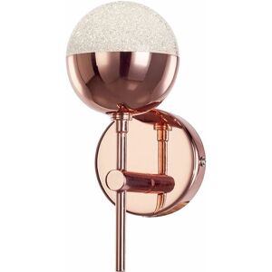 Litecraft - Visconte Corona Wall Light 1 Arm with Sparkle Ball Shade - Copper - Copper Litecraft - Visconte Corona Wall Light 1 Arm with Sparkle Ball Shade - Copper - Copper
