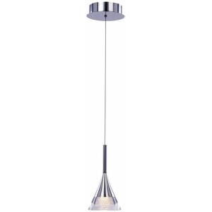 Litecraft - Visconte Gem Ceiling Pendant led 1 Light With Conical Glass Shade - Chrome - Chrome Litecraft - Visconte Gem Ceiling Pendant led 1 Light With Conical Glass Shade - Chrome - Chrome