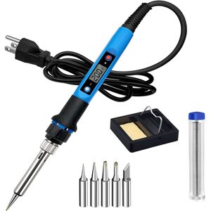 CSPARKV Visible 100W Electric Soldering Iron Kit Adjustable Temperature 180℃500℃ with on/off Switch, 5 Replacement Tips for Daily Soldering Welding Repair CSPARKV Visible 100W Electric Soldering Iron Kit Adjustable Temperature 180℃500℃ with on/off Switch, 5 Replacement Tips for Daily Soldering Welding Repair