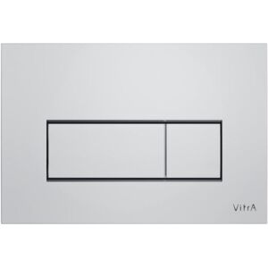 Vitra Root Square Dual Flush Plate, Shinny chrome (740-2380) Vitra Root Square Dual Flush Plate, Shinny chrome (740-2380)