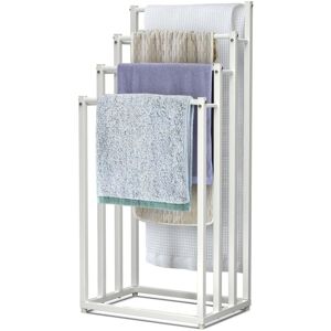 VOUNOT Freestanding Towel Rail 4-Tier Metal Towel Stand, White VOUNOT Freestanding Towel Rail 4-Tier Metal Towel Stand, White