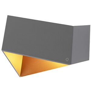 QAZQA Gray/Copper Fold Wall Lamp - Modern Design - 40W QAZQA Gray/Copper Fold Wall Lamp - Modern Design - 40W