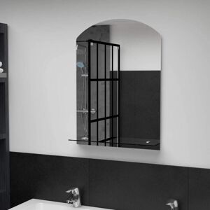 Wall Mirror with Shelf 50x70 cm Tempered Glass vidaXL Wall Mirror with Shelf 50x70 cm Tempered Glass vidaXL