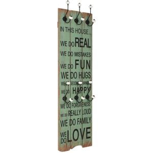 Wall-mounted Coat Rack with 6 Hooks 120x40 cm happy love Vidaxl Wall-mounted Coat Rack with 6 Hooks 120x40 cm happy love Vidaxl
