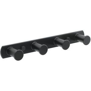 BEIJIYI Wall Mounted Coat Rack with Towel Hooks, Screw-On Wall Mounted Towel Holder for Bathroom and Kitchen, Matte Black Stainless Steel Finish, Four Hooks BEIJIYI Wall Mounted Coat Rack with Towel Hooks, Screw-On Wall Mounted Towel Holder for Bathroom and Kitchen, Matte Black Stainless Steel Finish, Four Hooks