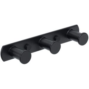 BEIJIYI Wall Mounted Coat Rack with Towel Hooks, Screw-On Wall Mounted Towel Holder for Bathroom and Kitchen, Matte Black Stainless Steel Finish, Three Hooks BEIJIYI Wall Mounted Coat Rack with Towel Hooks, Screw-On Wall Mounted Towel Holder for Bathroom and Kitchen, Matte Black Stainless Steel Finish, Three Hooks