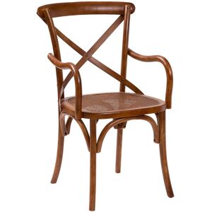 Biscottini - Vintage Thonet wood and rattan chair 89x50x43 cm Rustic bedroom armchair with armrests Kitchen dining room chair Modern chair Biscottini - Vintage Thonet wood and rattan chair 89x50x43 cm Rustic bedroom armchair with armrests Kitchen dining room chair Modern chair