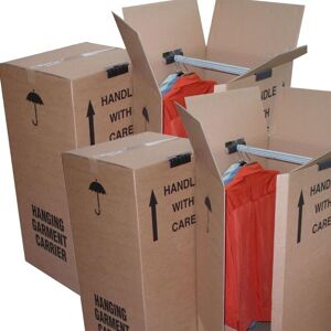 STORM TRADING GROUP 10 x Wardrobe Removal Boxes With Hanging Rails STORM TRADING GROUP 10 x Wardrobe Removal Boxes With Hanging Rails