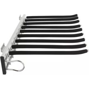 CNCEST Wardrobe Sliding Trouser Left Side Hangers 9 Rods Double Row Slide Rail Wall-mounted Stretchable Pull-out Trouser Rack Metal Trouser Rack for Hanging CNCEST Wardrobe Sliding Trouser Left Side Hangers 9 Rods Double Row Slide Rail Wall-mounted Stretchable Pull-out Trouser Rack Metal Trouser Rack for Hanging