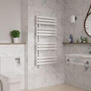 Warmehaus - WiFi Electric Towel Rail Timer d Tube 1200x600mm White Warmehaus - WiFi Electric Towel Rail Timer d Tube 1200x600mm White