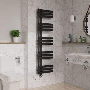 Warmehaus - WiFi Electric Towel Rail Timer d Tube 1600x450mm Black Warmehaus - WiFi Electric Towel Rail Timer d Tube 1600x450mm Black