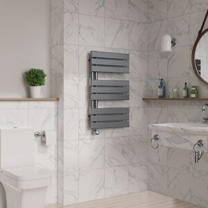 Warmehaus - WiFi Thermostatic Electric Towel Rail Flat 824x500mm Gunmetal Warmehaus - WiFi Thermostatic Electric Towel Rail Flat 824x500mm Gunmetal